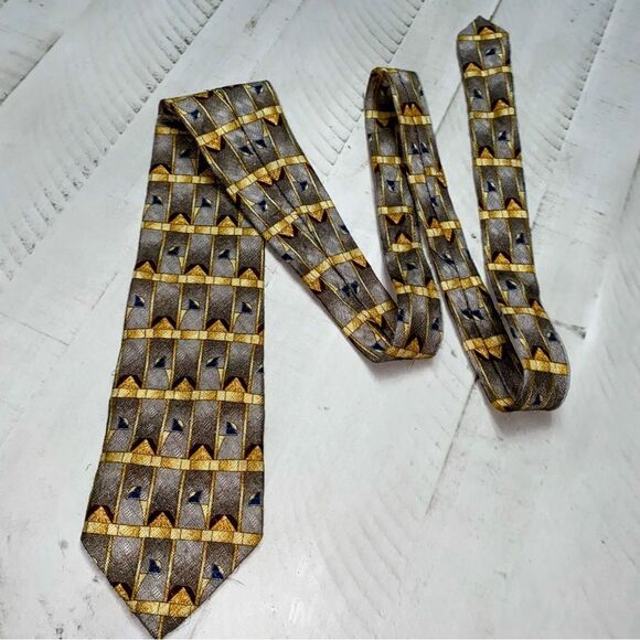 ERMENEGILDO ZEGNA IRIDESCENT 100% SILK  TIE MADE IN ITALY - Picture 1 of 7